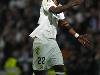 Antonio Rudiger centre-back of Real Madrid and Germany during the La Liga match between Real Madrid CF and CA Osasuna at Estadio Santiago Be...