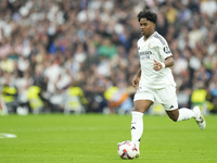 Arda Guler attacking midfield of Real Madrid and Turkey during the La Liga match between Real Madrid CF and CA Osasuna at Estadio Santiago B...