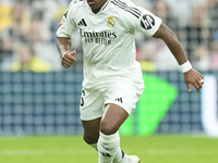 Endrick centre-forward of Real Madrid and Brazil during the La Liga match between Real Madrid CF and CA Osasuna at Estadio Santiago Bernabeu...