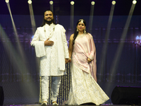 A city industrialist in Indian traditional dress walks the runway during a fashion show organized by Lions International at JW Marriott in K...