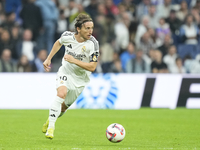 Luka Modric central midfield of Real Madrid and Croatia during the La Liga match between Real Madrid CF and CA Osasuna at Estadio Santiago B...