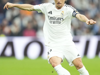 Luka Modric central midfield of Real Madrid and Croatia during the La Liga match between Real Madrid CF and CA Osasuna at Estadio Santiago B...