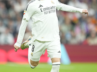 Federico Valverde central midfield of Real Madrid and Uruguay during the La Liga match between Real Madrid CF and CA Osasuna at Estadio Sant...