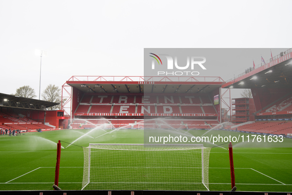 A general view inside the City Ground during the Premier League match between Nottingham Forest and Newcastle United at the City Ground in N...