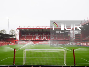 A general view inside the City Ground during the Premier League match between Nottingham Forest and Newcastle United at the City Ground in N...