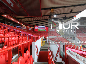 A general view inside the City Ground during the Premier League match between Nottingham Forest and Newcastle United at the City Ground in N...