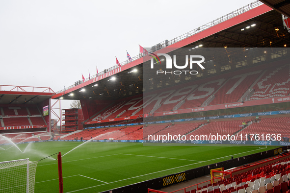 A general view inside the City Ground during the Premier League match between Nottingham Forest and Newcastle United at the City Ground in N...