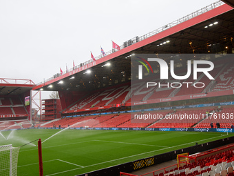 A general view inside the City Ground during the Premier League match between Nottingham Forest and Newcastle United at the City Ground in N...