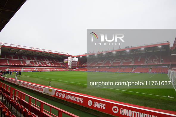 A general view inside the City Ground during the Premier League match between Nottingham Forest and Newcastle United at the City Ground in N...