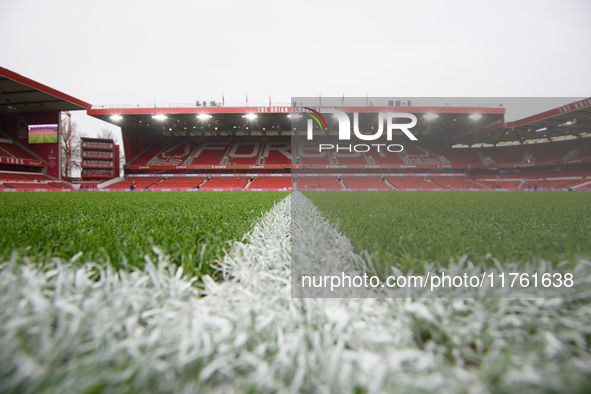 A general view inside the City Ground during the Premier League match between Nottingham Forest and Newcastle United at the City Ground in N...