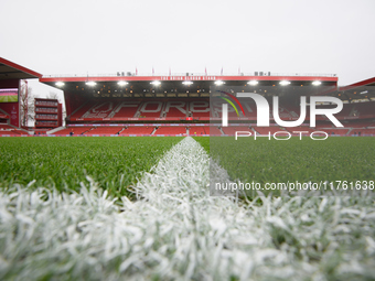 A general view inside the City Ground during the Premier League match between Nottingham Forest and Newcastle United at the City Ground in N...