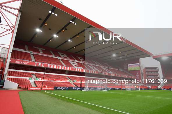 A general view inside the City Ground during the Premier League match between Nottingham Forest and Newcastle United at the City Ground in N...