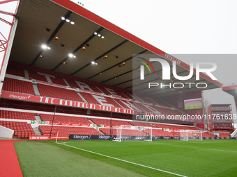 A general view inside the City Ground during the Premier League match between Nottingham Forest and Newcastle United at the City Ground in N...