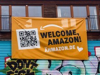 Welcon Amazon banner in Berlin, Germany on November 8th, 2024. (