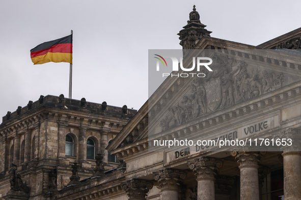 The Reichstag parliament building in Berlin, Germany on November 8th, 2024. 