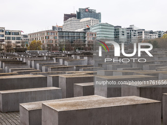 Memorial to the Murdered Jews of Europe in Berlin, Germany on November 8th, 2024. (