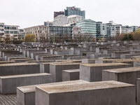 Memorial to the Murdered Jews of Europe in Berlin, Germany on November 8th, 2024. (