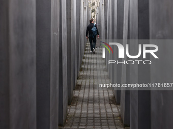 Memorial to the Murdered Jews of Europe in Berlin, Germany on November 8th, 2024. (