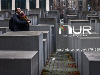 Memorial to the Murdered Jews of Europe in Berlin, Germany on November 8th, 2024. (