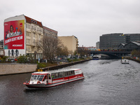 A boat on Spree River in Berlin, Germany on November 8th, 2024. (