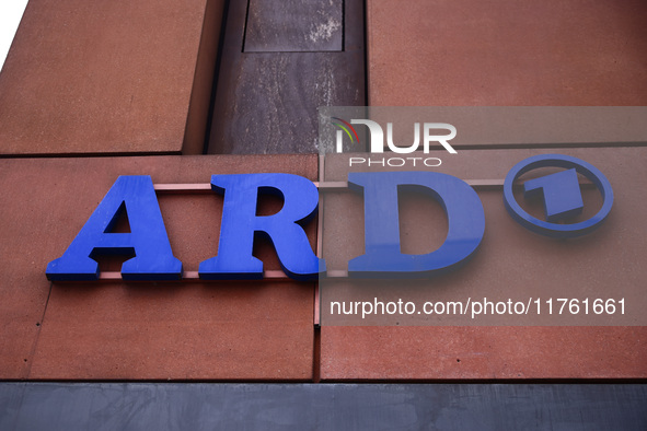 ARD 1 logo on a television studio in Berlin, Germany on November 8th, 2024. 