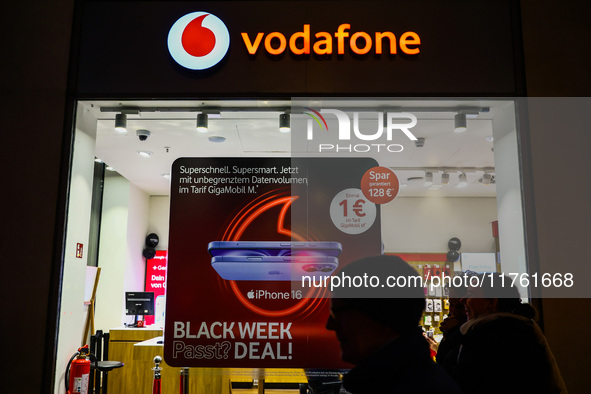 Vodafone store in Berlin, Germany on November 8th, 2024. 