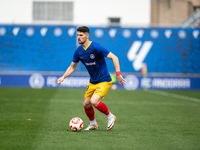 Almpanis of FC Andorra is in action during the Primera RFEF 2024-2025 match between FC Andorra and Barakaldo CF at Estadi Nacional in Andorr...