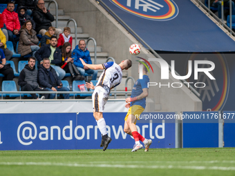 In Andorra La Vella, Andorra, on November 10, 2024, players are in action during the Primera RFEF 2024-2025 match between FC Andorra and Bar...