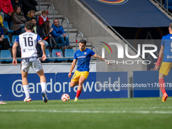 Clemente of FC Andorra is in action during the Primera RFEF 2024-2025 match between FC Andorra and Barakaldo CF at Estadi Nacional in Andorr...