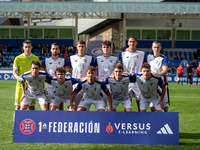 In Andorra La Vella, Andorra, on November 10, 2024, Barakaldo CF players form during the Primera RFEF 2024-2025 match between FC Andorra and...