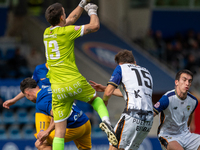 In Andorra La Vella, Andorra, on November 10, 2024, players are in action during the Primera RFEF 2024-2025 match between FC Andorra and Bar...