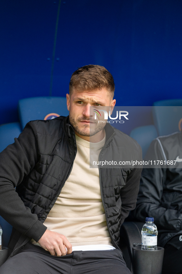 Ferran Costa, coach of FC Andorra, looks on during the Primera RFEF 2024-2025 match between FC Andorra and Barakaldo CF at Estadi Nacional i...