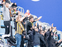 Barakaldo CF fans attend the Primera RFEF 2024 - 2025 match between FC Andorra and Barakaldo CF at Estadi Nacional in Andorra La Vella, Ando...