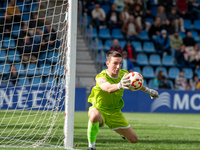 Unai Perez of Barakaldo CF is in action during the Primera RFEF 2024-2025 match between FC Andorra and Barakaldo CF at Estadi Nacional in An...