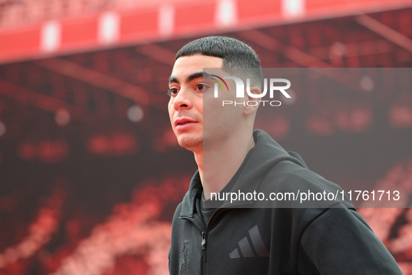 Miguel Almiron of Newcastle United participates in the Premier League match between Nottingham Forest and Newcastle United at the City Groun...