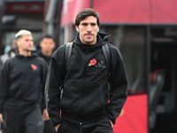 Sandro Tonali of Newcastle United participates in the Premier League match between Nottingham Forest and Newcastle United at the City Ground...