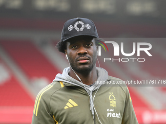 Ola Aina of Nottingham Forest participates in the Premier League match between Nottingham Forest and Newcastle United at the City Ground in...