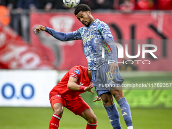 AFC Ajax Amsterdam forward Chuba Akpom plays during the match between Twente and Ajax at the Grolsch Veste stadium for the Dutch Eredivisie...