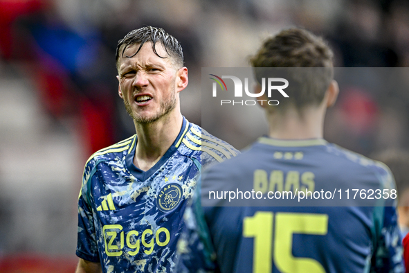 AFC Ajax Amsterdam forward Wout Weghorst plays during the match between Twente and Ajax at the Grolsch Veste stadium for the Dutch Eredivisi...