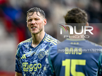 AFC Ajax Amsterdam forward Wout Weghorst plays during the match between Twente and Ajax at the Grolsch Veste stadium for the Dutch Eredivisi...