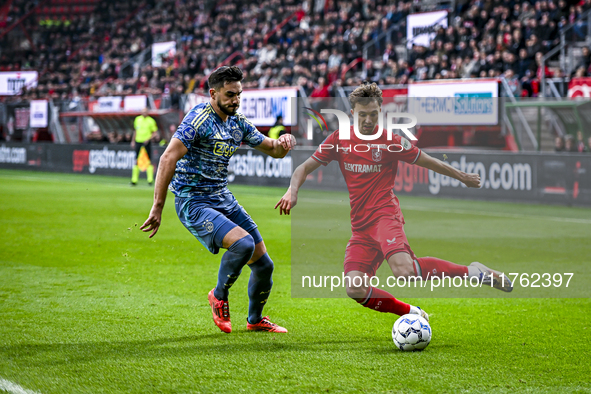 AFC Ajax Amsterdam defender Josip Sutalo and FC Twente midfielder Youri Regeer play during the match between Twente and Ajax at the Grolsch...