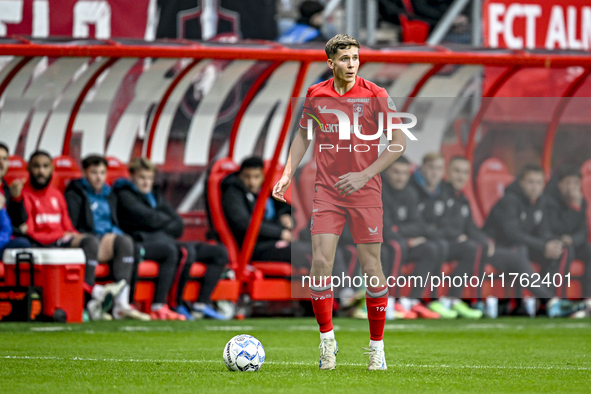 FC Twente midfielder Gijs Besselink plays during the match between Twente and Ajax at the Grolsch Veste stadium for the Dutch Eredivisie sea...