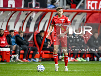 FC Twente midfielder Gijs Besselink plays during the match between Twente and Ajax at the Grolsch Veste stadium for the Dutch Eredivisie sea...