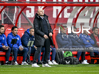 FC Twente trainer Joseph Oosting is present during the match between Twente and Ajax at the Grolsch Veste stadium for the Dutch Eredivisie s...