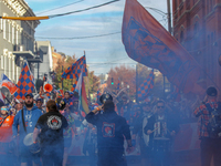 Cincinnati supporters are seen before the start of the 2024 MLS Cup Playoffs Round One match between FC Cincinnati and New York City FC at T...