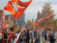 Cincinnati supporters are seen before the start of the 2024 MLS Cup Playoffs Round One match between FC Cincinnati and New York City FC at T...