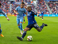 Luciano Acosta of Cincinnati appears during the 2024 MLS Cup Playoffs Round One match between FC Cincinnati and New York City FC at TQL Stad...