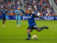 Luciano Acosta of Cincinnati appears during the 2024 MLS Cup Playoffs Round One match between FC Cincinnati and New York City FC at TQL Stad...