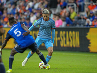 Santiago Rodriguez of New York is seen during the 2024 MLS Cup Playoffs Round One match between FC Cincinnati and New York City FC at TQL St...