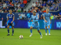 Santiago Rodriguez of New York is seen during the 2024 MLS Cup Playoffs Round One match between FC Cincinnati and New York City FC at TQL St...